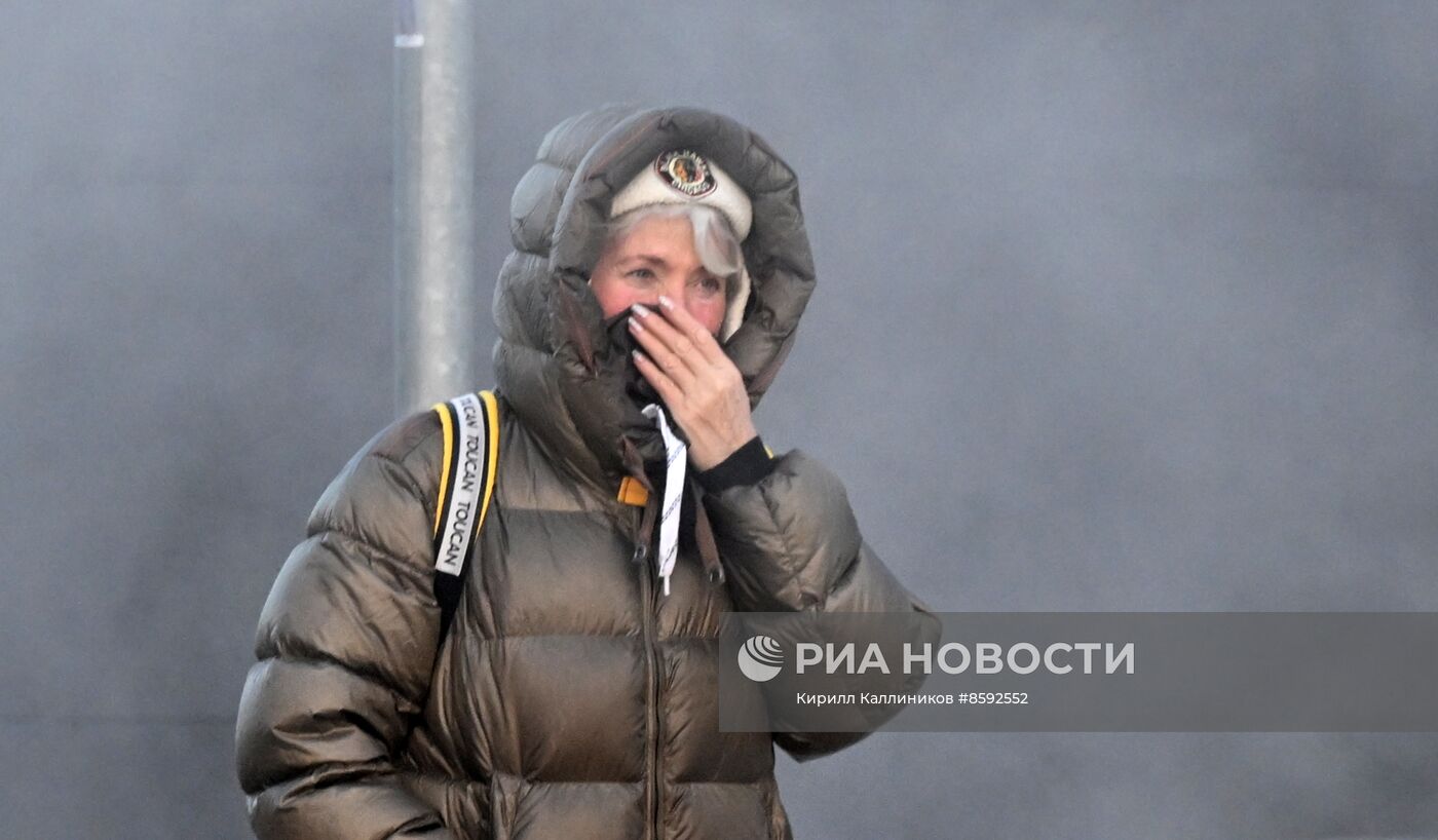 Холодная погода в Москве