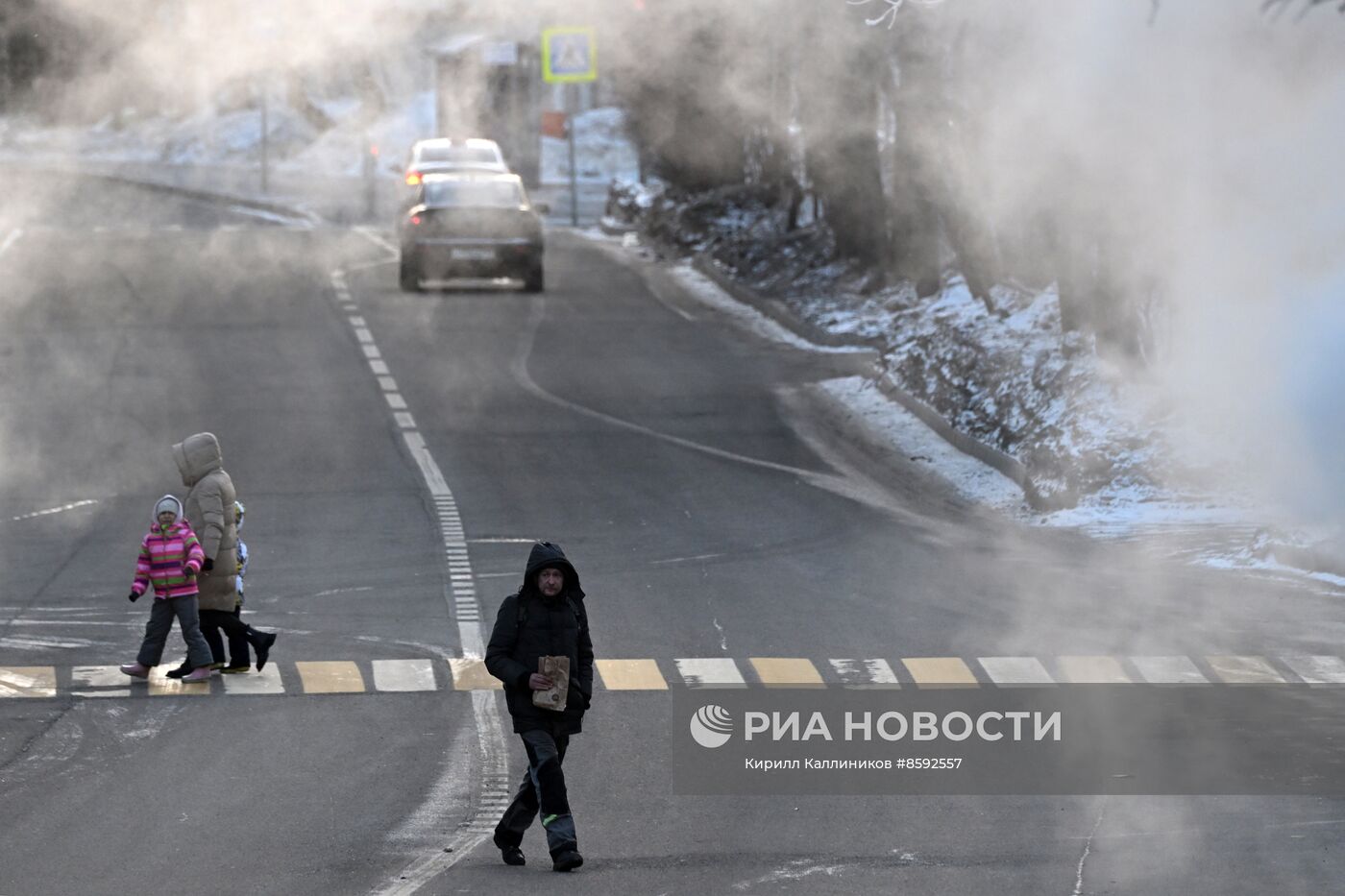 Холодная погода в Москве