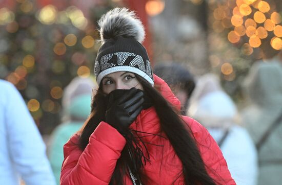 Холодная погода в Москве