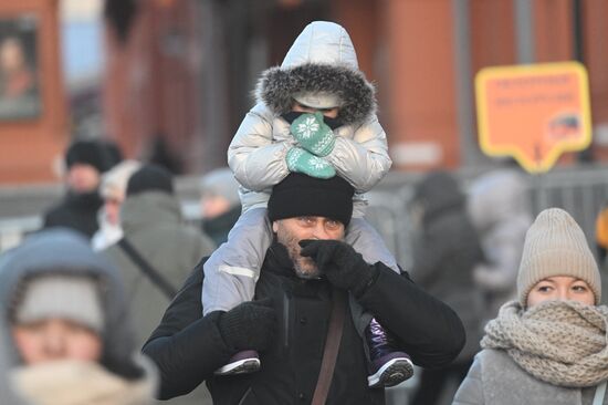 Холодная погода в Москве