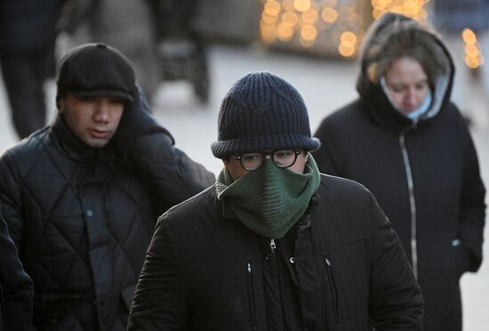 Холодная погода в Москве