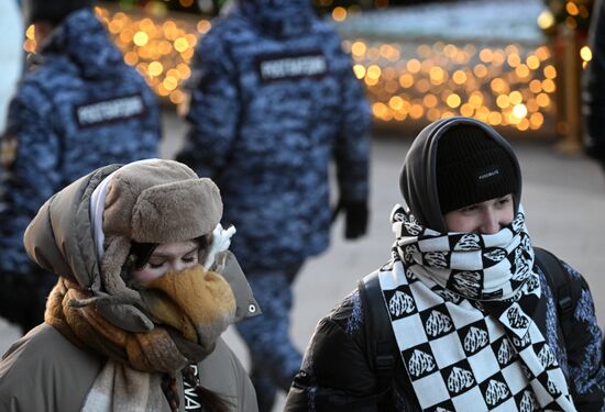 Холодная погода в Москве