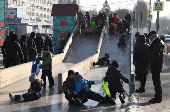 Новогодние гуляния в Уссурийске