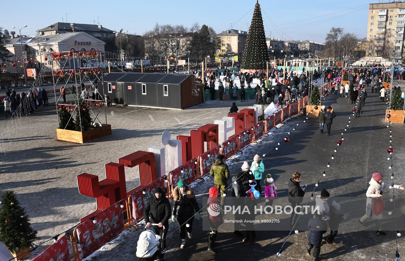 Новогодние гуляния в Уссурийске