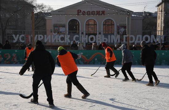 Новогодние гуляния в Уссурийске