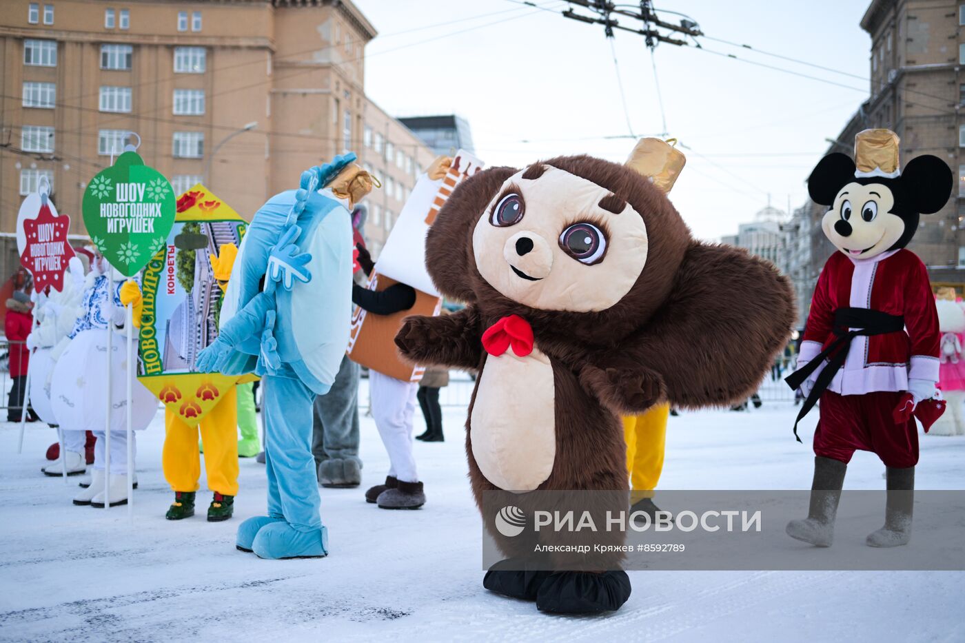 Шествие новогодних игрушек в Новосибирске