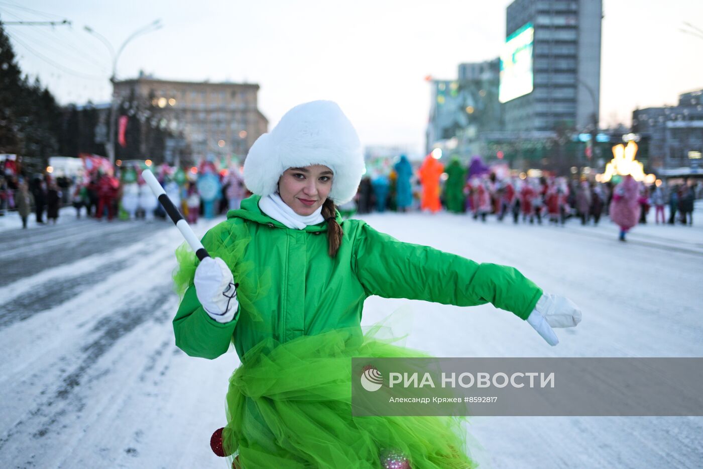 Шествие новогодних игрушек в Новосибирске