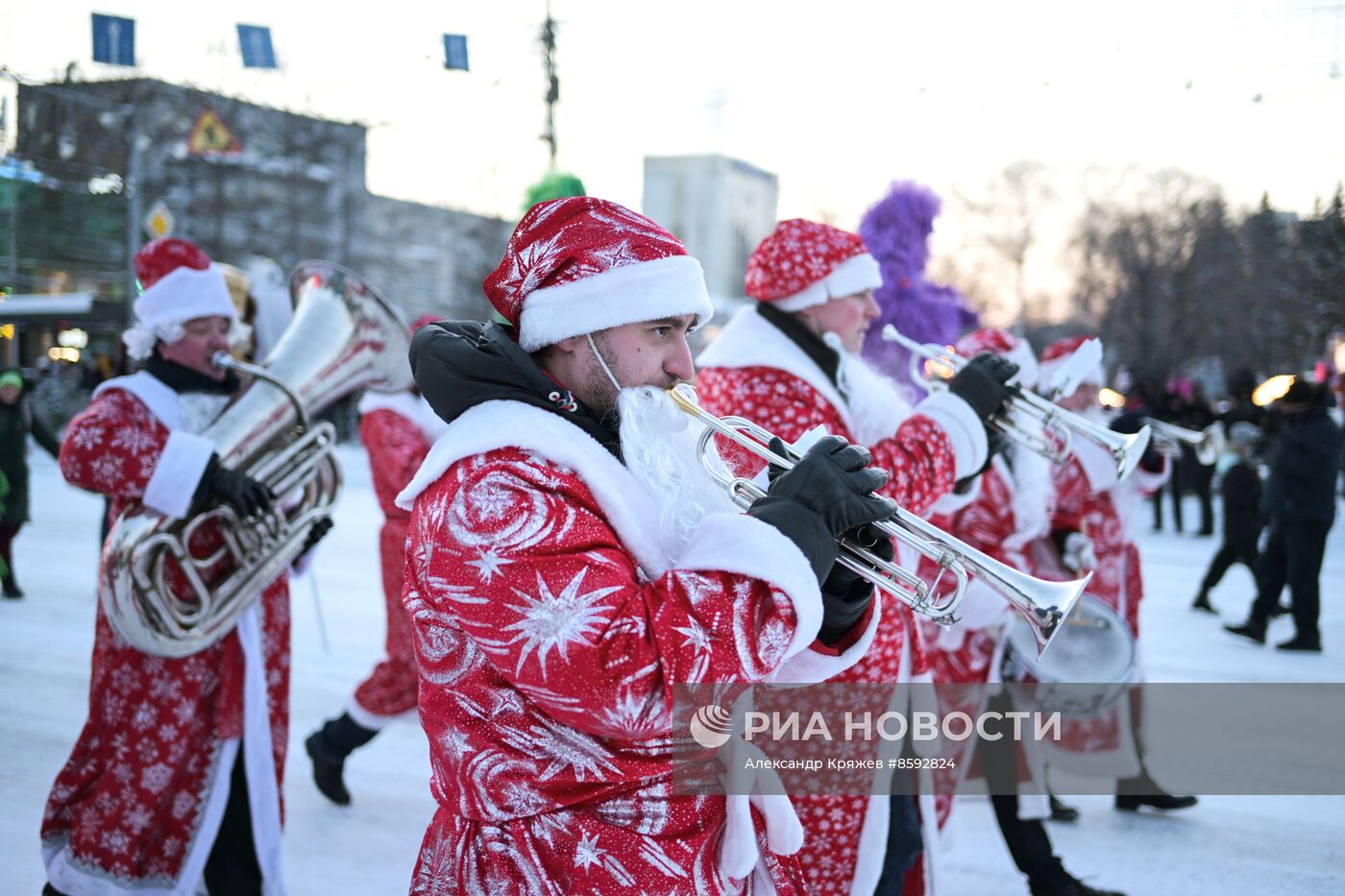 Шествие новогодних игрушек в Новосибирске