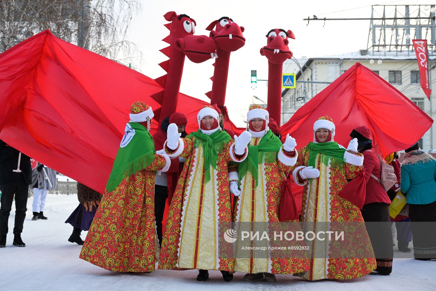 Шествие новогодних игрушек в Новосибирске