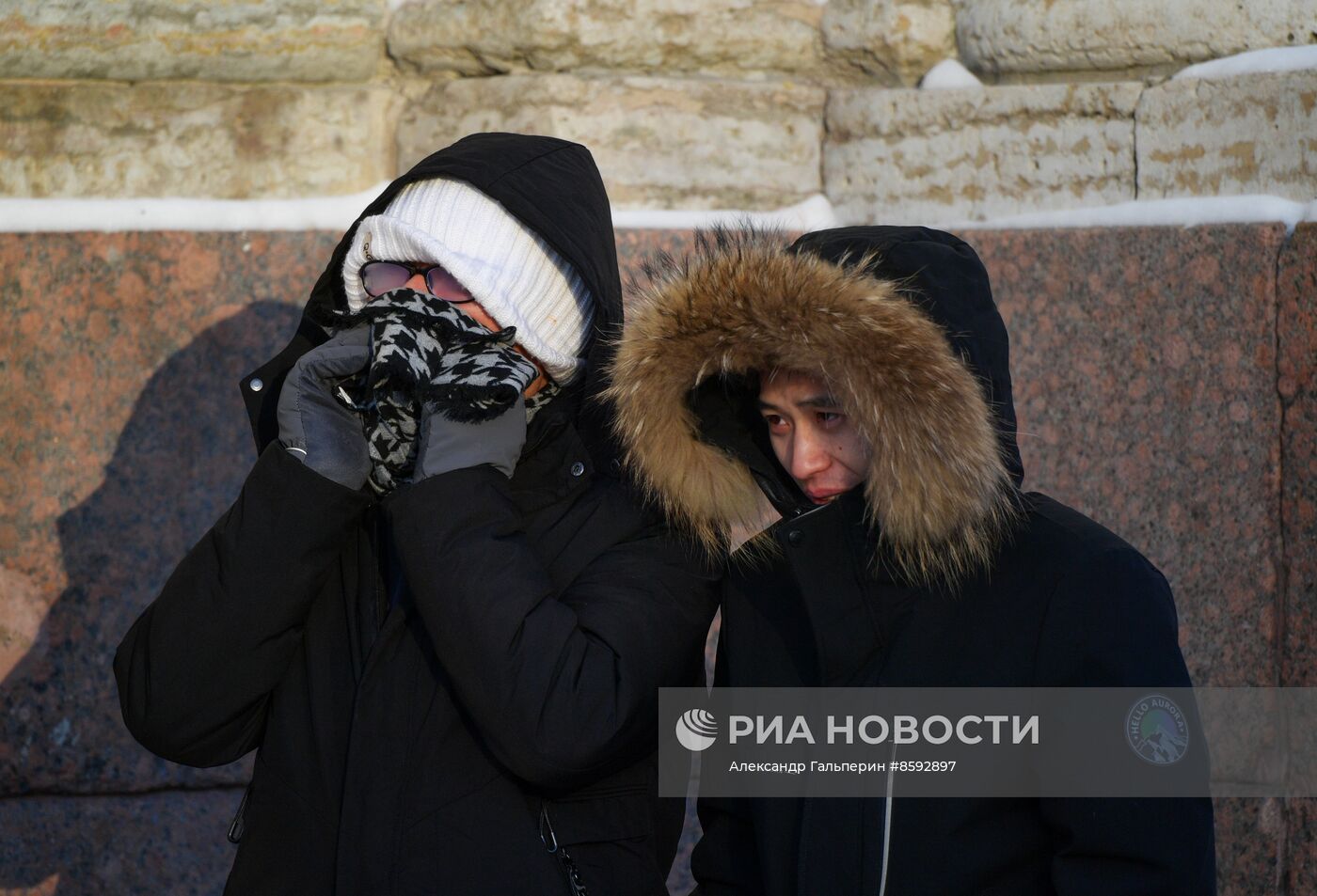 Сильный мороз в Санкт-Петербурге