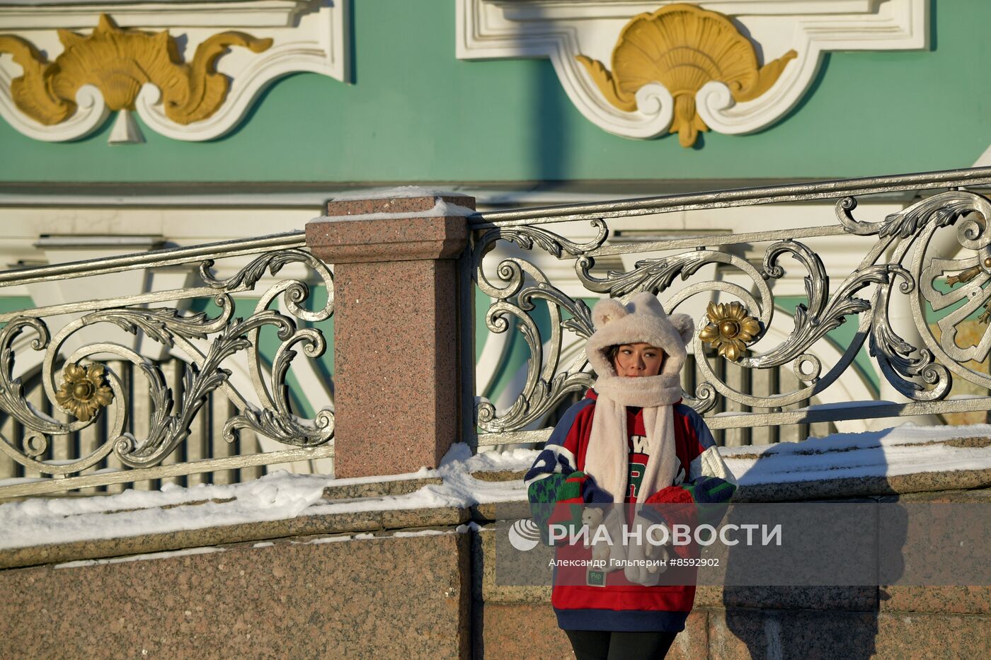 Сильный мороз в Санкт-Петербурге