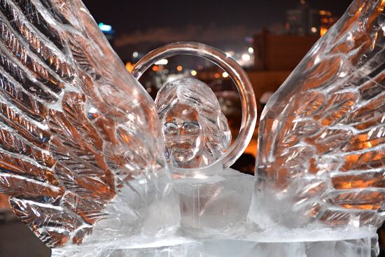 Рождественский фестиваль ледовой скульптуры "Вифлеемская звезда" в Екатерибурге