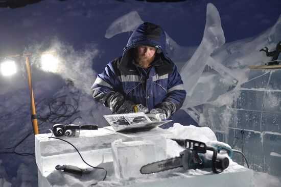 Рождественский фестиваль ледовой скульптуры "Вифлеемская звезда" в Екатерибурге