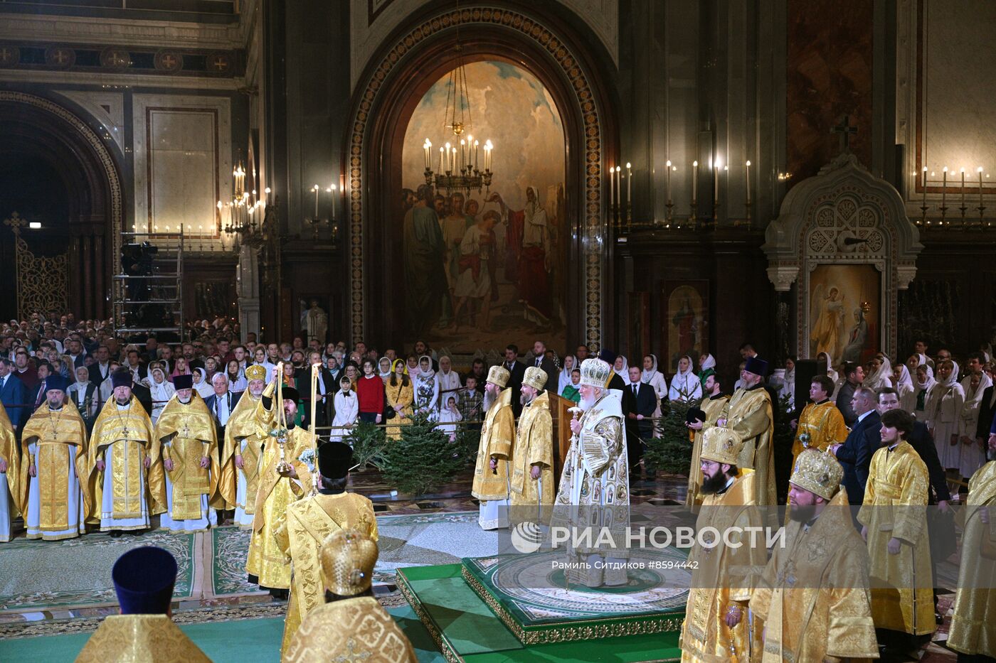 Рождество Христово. Патриаршая Литургия в Храме Христа Спасителя