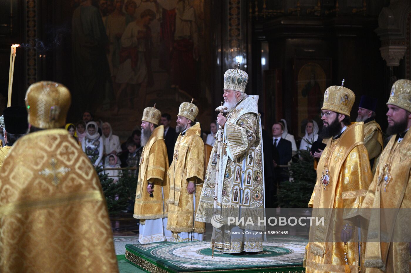 Рождество Христово. Патриаршая Литургия в Храме Христа Спасителя