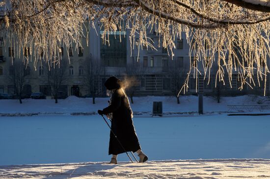 Морозный день в Санкт-Петербурге