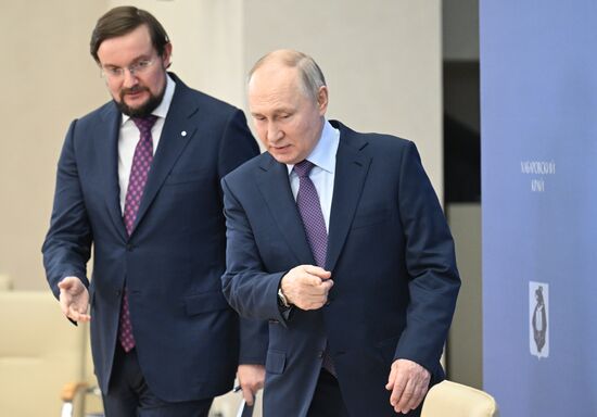 Рабочая поездка президента РФ В. Путина в Хабаровск 