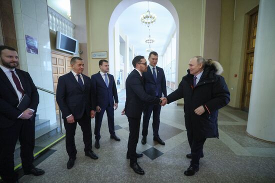 Рабочая поездка президента РФ В. Путина в Хабаровск 