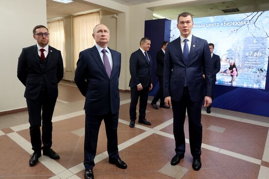 Рабочая поездка президента РФ В. Путина в Хабаровск 