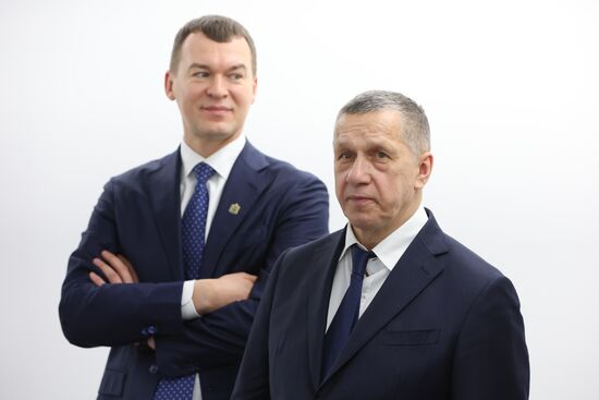 Рабочая поездка президента РФ В. Путина в Хабаровск 