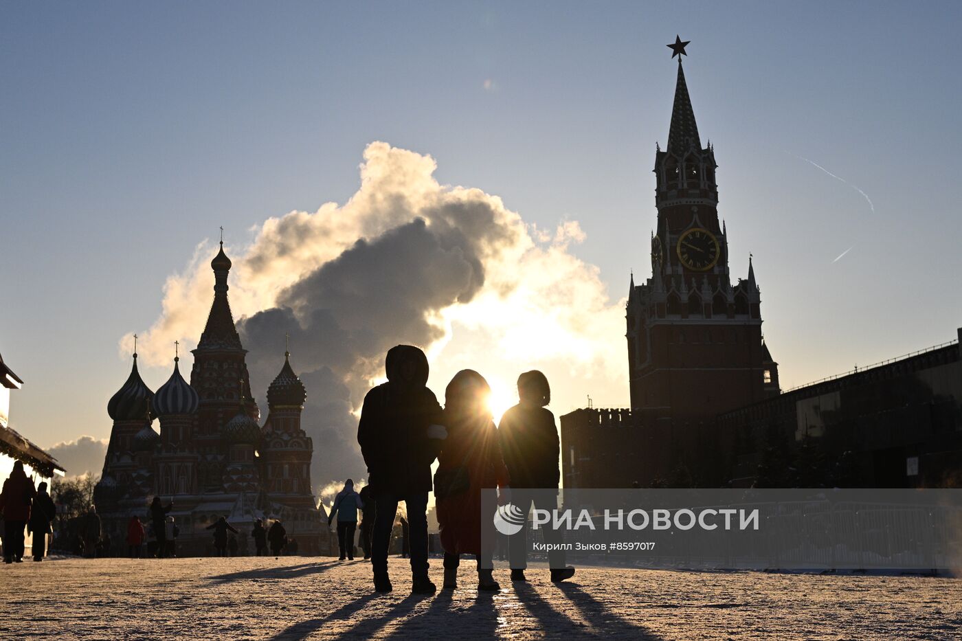 Морозный день в Москве