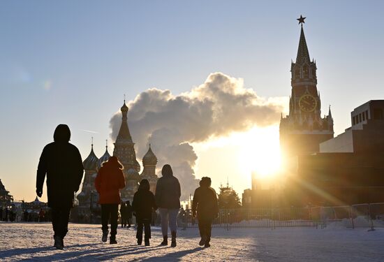 Морозный день в Москве