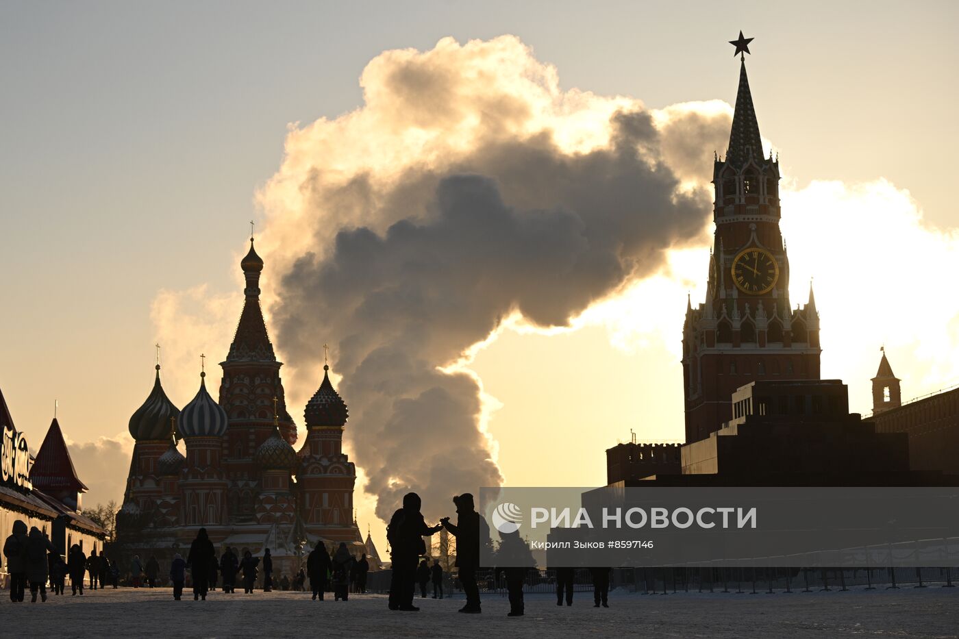 Морозный день в Москве