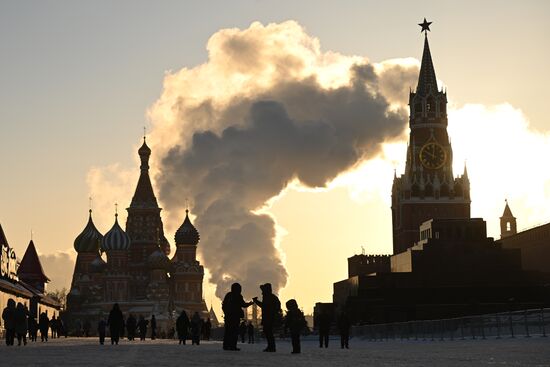 Морозный день в Москве