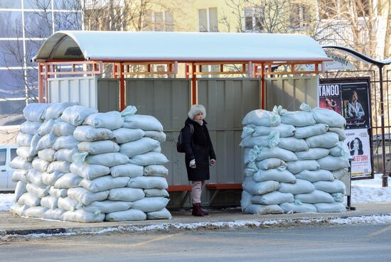 Укрепление остановок общественного транспорта в Белгороде