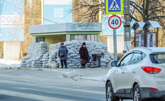 Укрепление остановок общественного транспорта в Белгороде