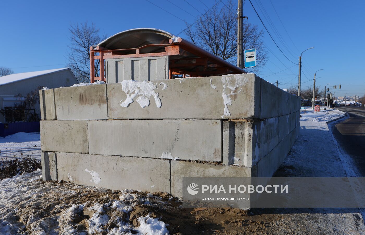 Укрепление остановок общественного транспорта в Белгороде