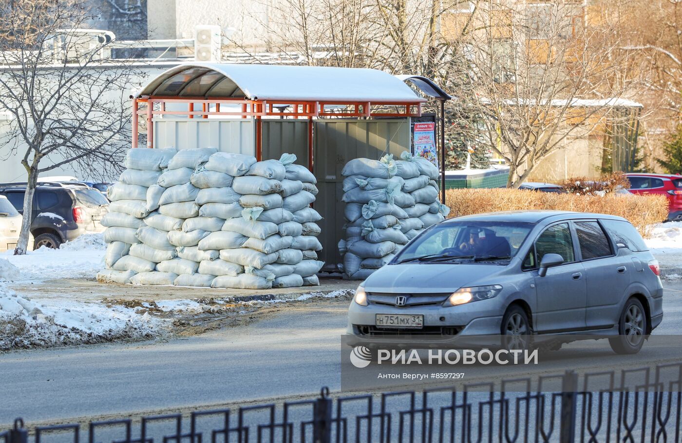 Укрепление остановок общественного транспорта в Белгороде