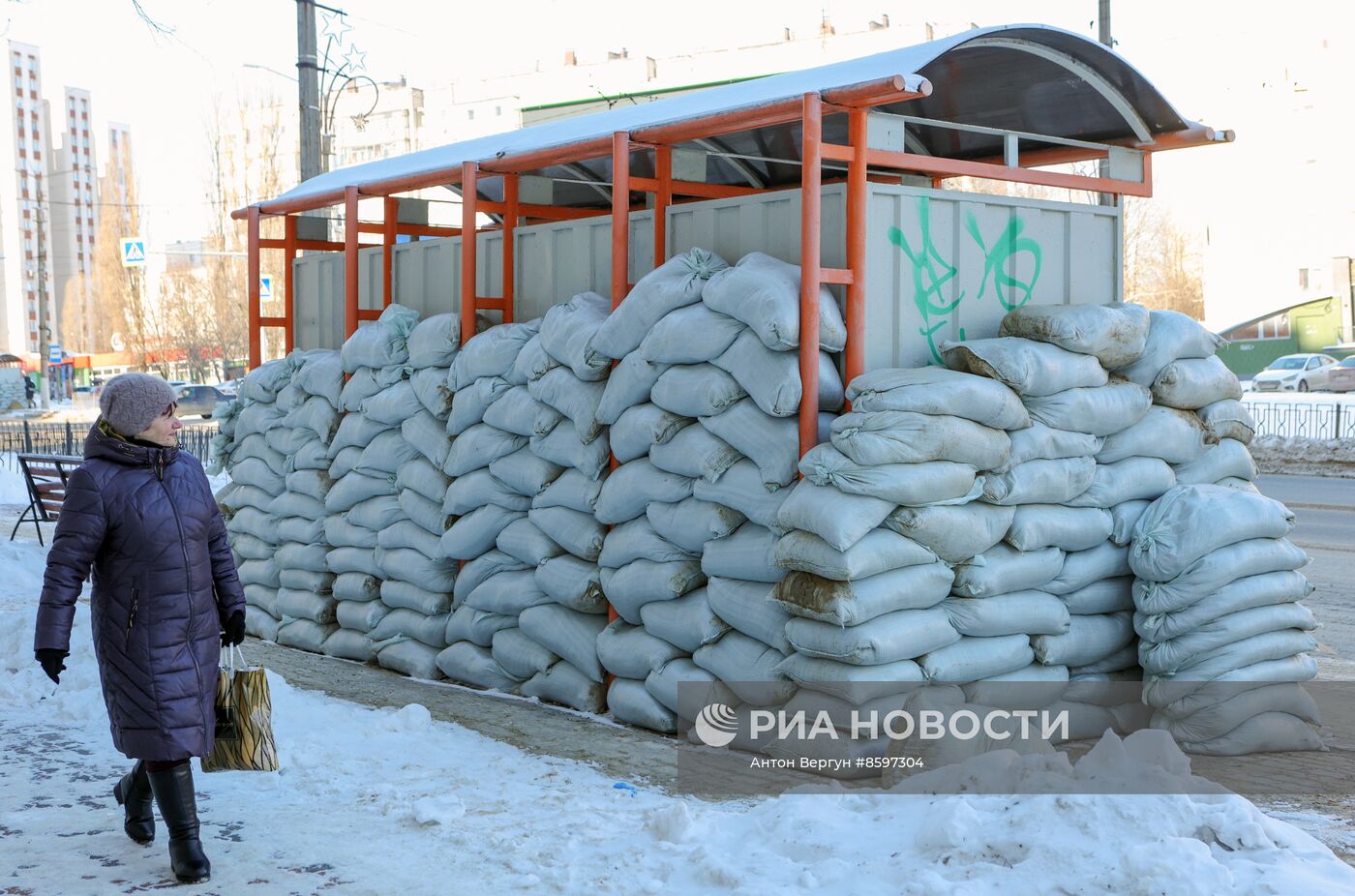 Укрепление остановок общественного транспорта в Белгороде