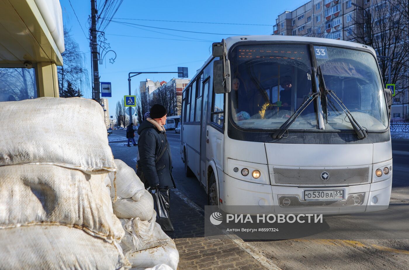 Укрепление остановок общественного транспорта в Белгороде