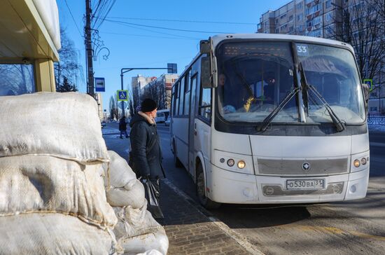 Укрепление остановок общественного транспорта в Белгороде