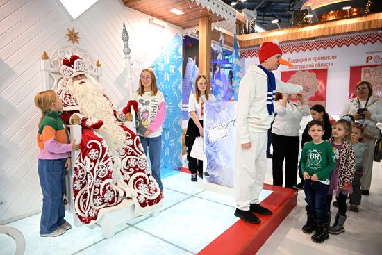 Выставка "Россия". Представление с Дедом Морозом из Великого Устюга