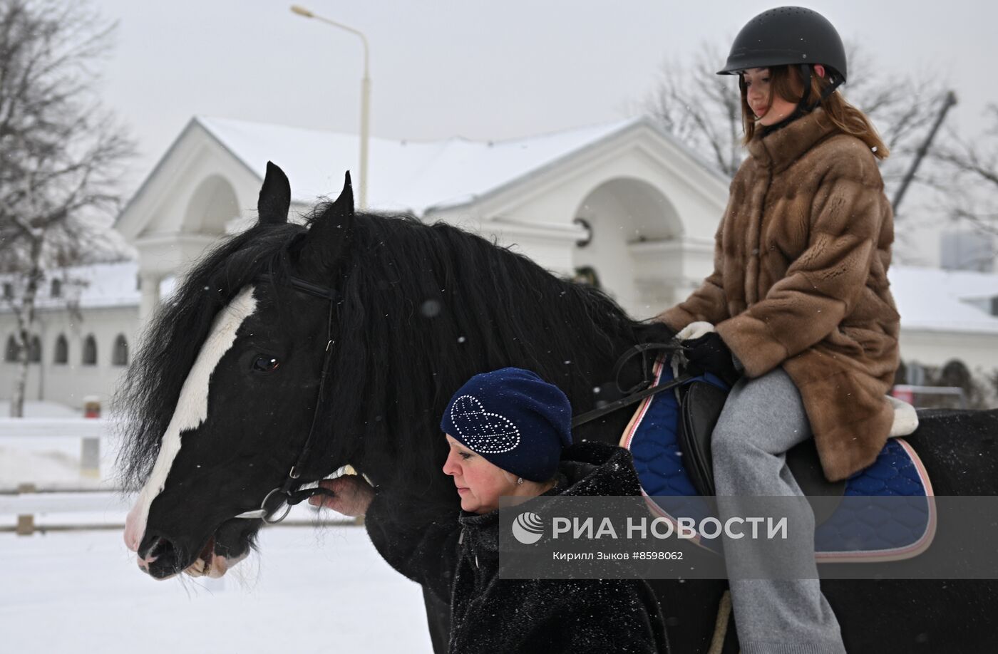 Выставка "Россия". Демонстрация лошадей породы "Владимирский тяжеловоз"
