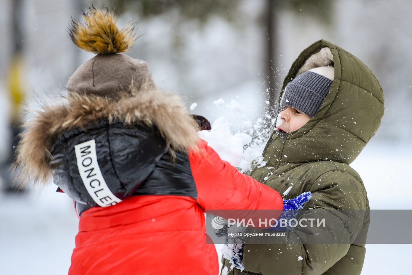 Снегопад в Баку