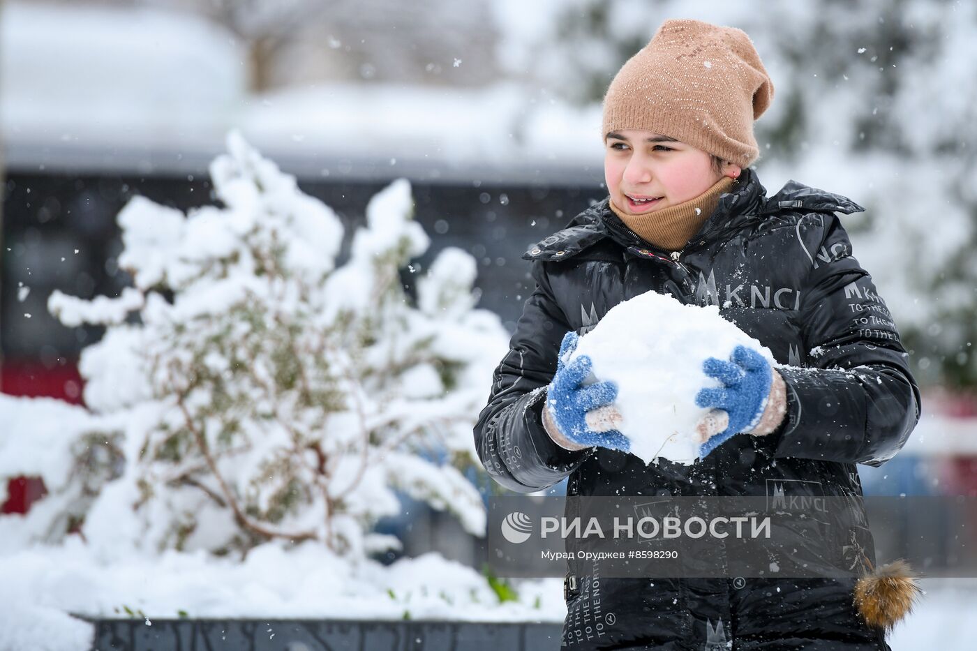 Снегопад в Баку