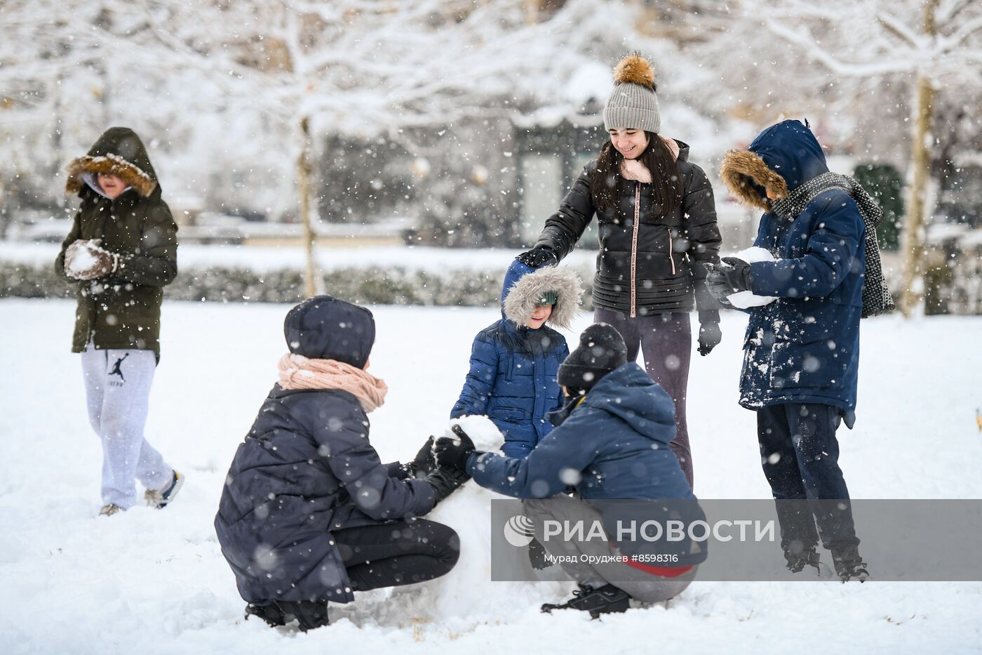 Снегопад в Баку