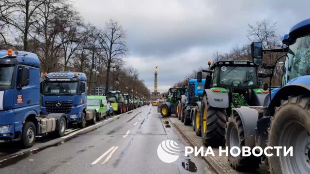 В Берлине вновь протестуют против отмены субсидий для фермеров