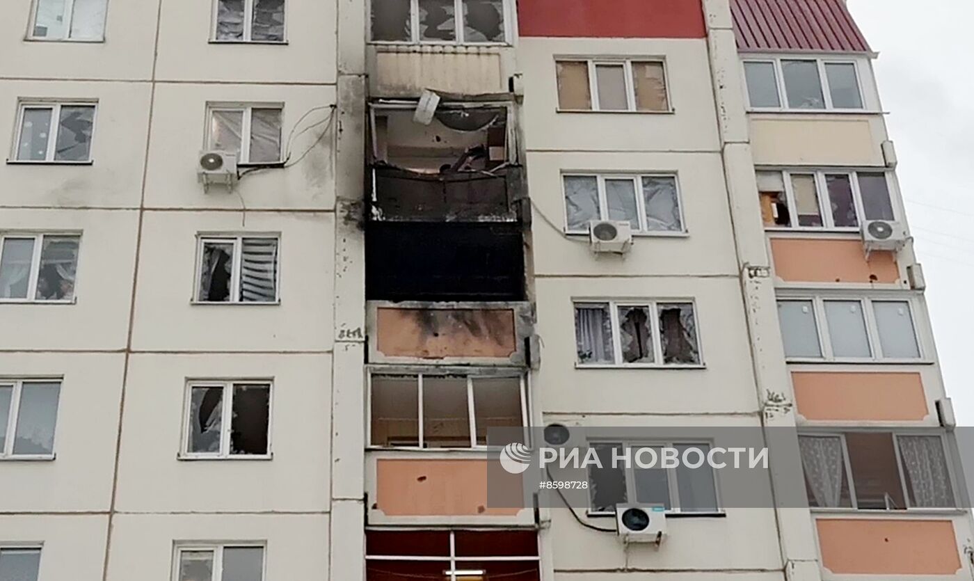 Последствия атаки беспилотников в Воронеже