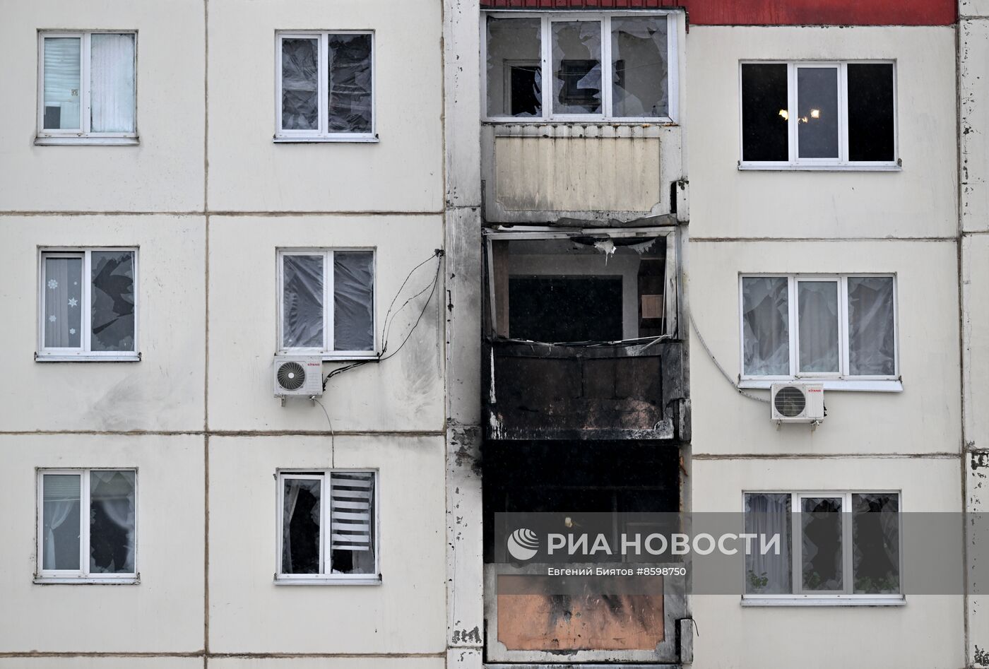 Последствия атаки беспилотников в Воронеже