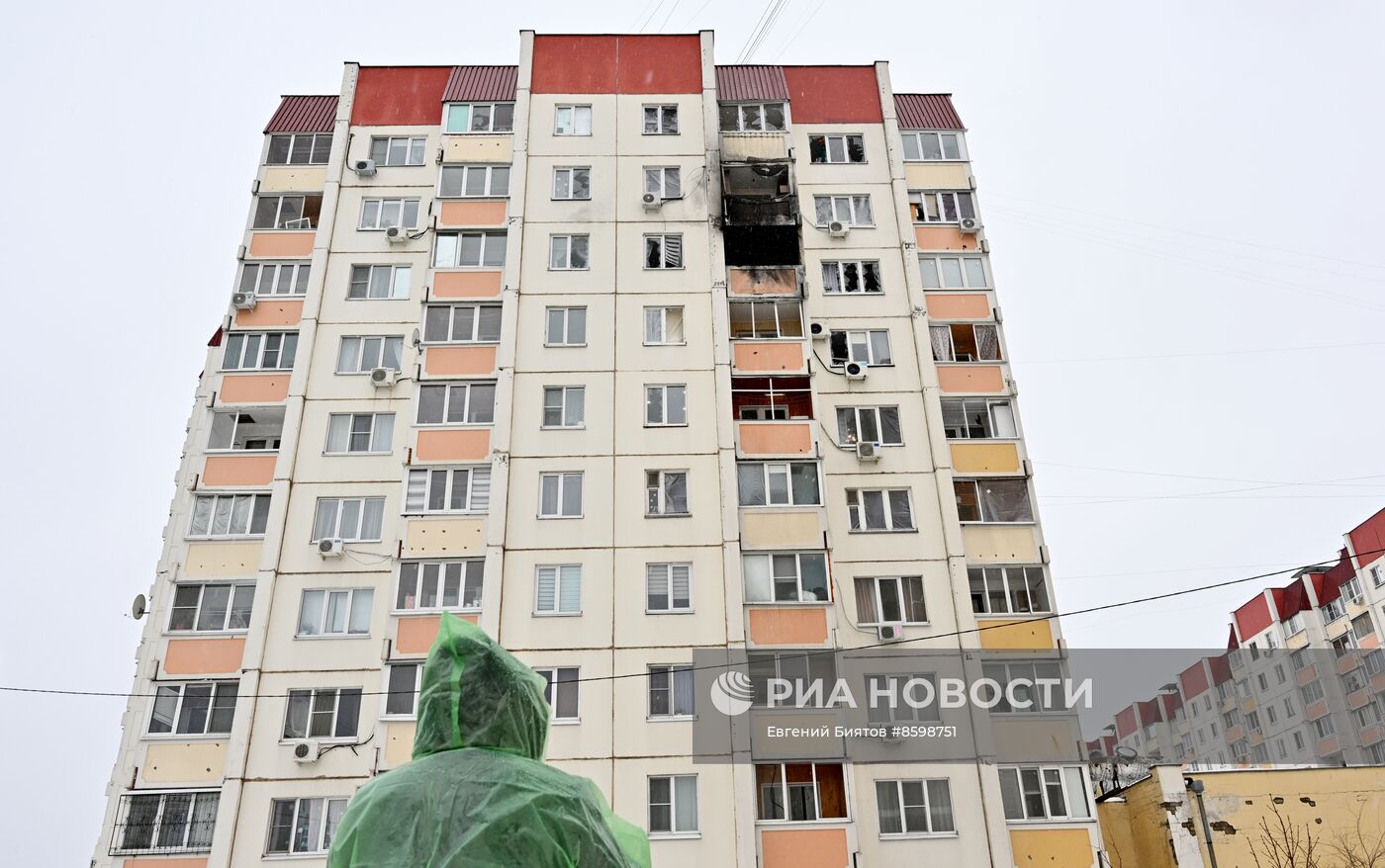 Последствия атаки беспилотников в Воронеже