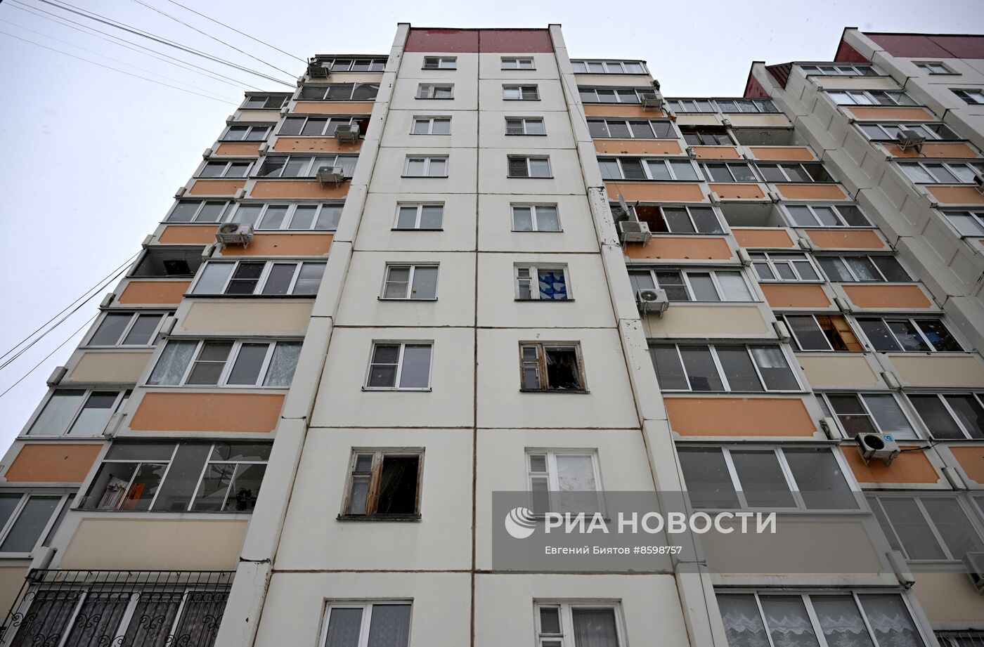 Последствия атаки беспилотников в Воронеже