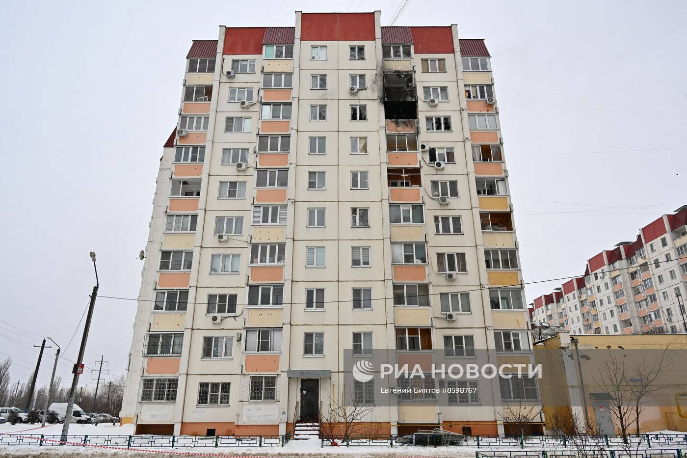 Последствия атаки беспилотников в Воронеже