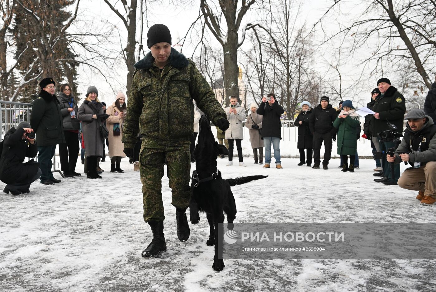 Выставка "Россия". Кинологи ФТС показали навыки служебных собак в формате мастер-класса