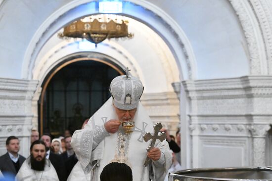 Патриаршее служение в Крещенский сочельник