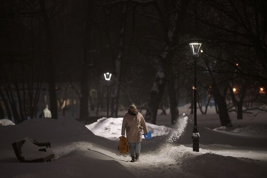 Снег в Москве