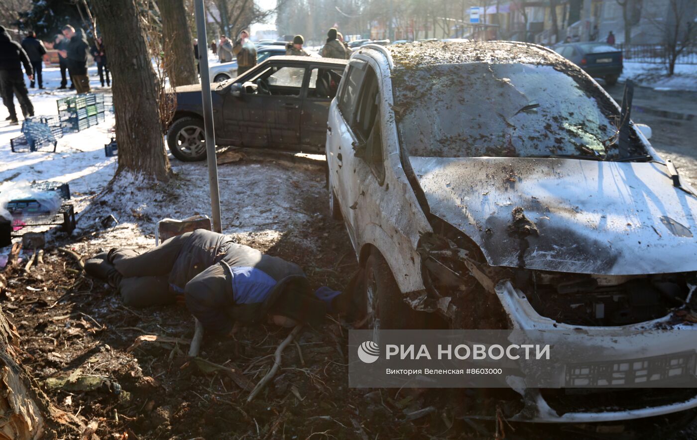 Последствия обстрела Донецка